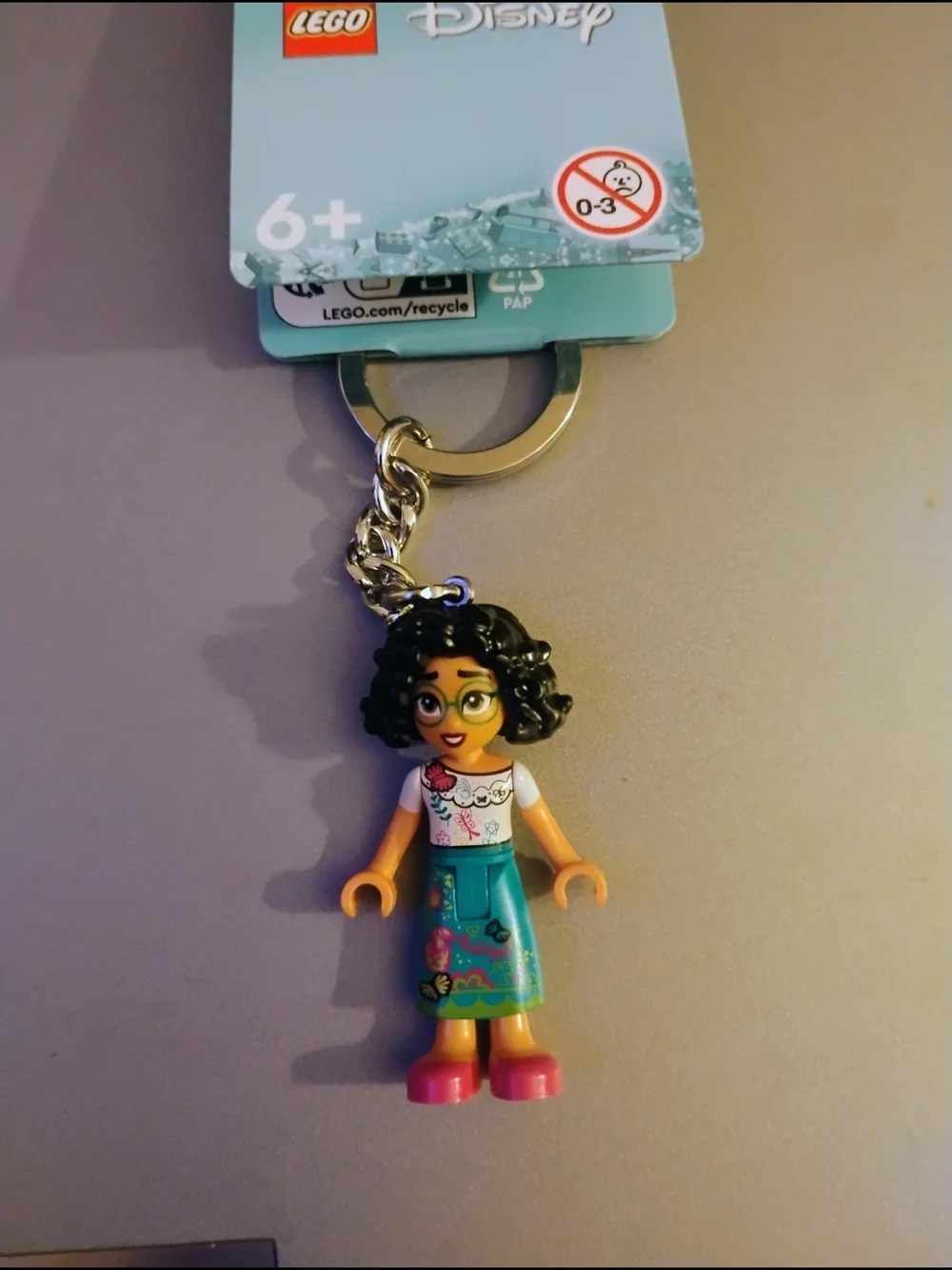 Disney Lego Encanto Mirabel Madrigal Minifigure Keychain NWT